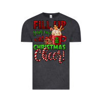 Vintage Black fill up your cup with christmas cheer Vintage Tee - Jasminsmagicworld