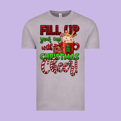 Fill Up Your Cup With Christmas Cheer Vintage Tee Designed By Jasminsmagicworld