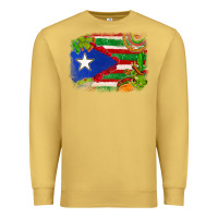 Antique Gold Mexico and Puerto Rico flag Premium Sweatshirt - texasbilliewilder