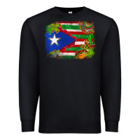 Black Mexico and Puerto Rico flag Premium Sweatshirt - texasbilliewilder