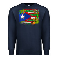 Navy Mexico and Puerto Rico flag Premium Sweatshirt - texasbilliewilder