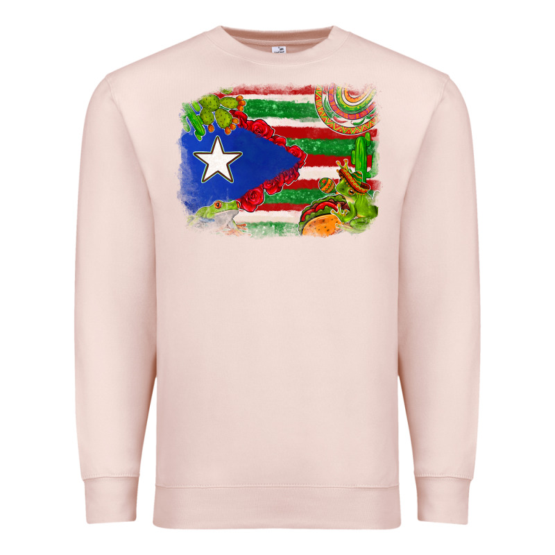 Mexico And Puerto Rico Flag Premium Sweatshirt by texasbilliewilder | Teevron