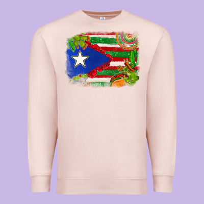 Mexico And Puerto Rico Flag Premium Sweatshirt Designed By Texasbilliewilder