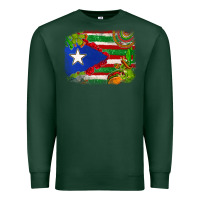 Sports Green Mexico and Puerto Rico flag Premium Sweatshirt - texasbilliewilder