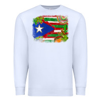 White Mexico and Puerto Rico flag Premium Sweatshirt - texasbilliewilder