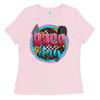 Bubblegum Pink race day Ladies Tee - Zillion Design Studio