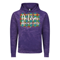 Cloud Purple autism awareness puzzle background Vintage Hoodie - Artiststas