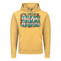 Vintage Mustard autism awareness puzzle background Vintage Hoodie - Artiststas