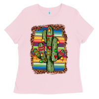Bubblegum Pink Christmas cactus Ladies Tee - JahusDesignShop