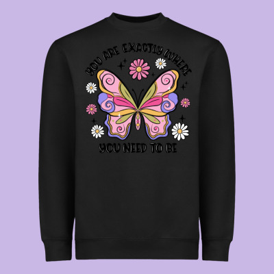 You Are Exactly Where You Need To Be Heavyweight Sweatshirt Designed By Maliassmallbusiness