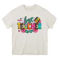 Cream best teacher ever Heavy Core Tee - Zillion Design Studio