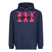 Navy breast cancer afro gnomies Heavyweight Hoodie - texasbilliewilder