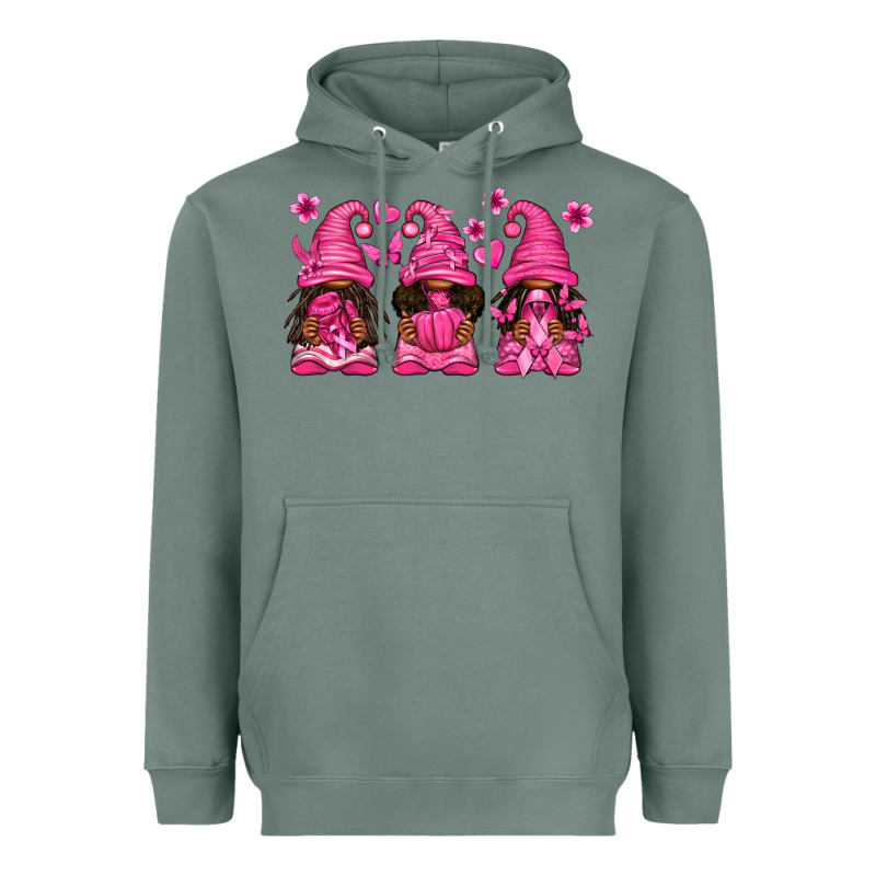 Breast Cancer Afro Gnomies Heavyweight Hoodie by texasbilliewilder | Teevron