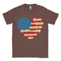 Chestnut american heart flag Classic Tee - MaliasSmallBusiness