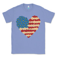 Colony Blue american heart flag Classic Tee - MaliasSmallBusiness