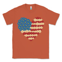 Copper american heart flag Classic Tee - MaliasSmallBusiness