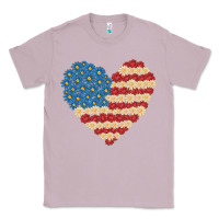 Lilac american heart flag Classic Tee - MaliasSmallBusiness