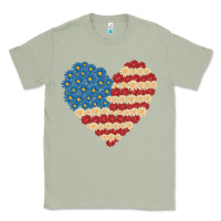 Matcha american heart flag Classic Tee - MaliasSmallBusiness