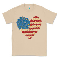 Mushroom american heart flag Classic Tee - MaliasSmallBusiness