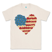 Natural american heart flag Classic Tee - MaliasSmallBusiness