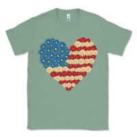 Sage american heart flag Classic Tee - MaliasSmallBusiness