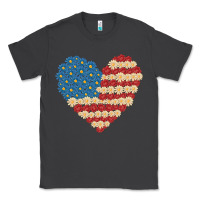 Smoke american heart flag Classic Tee - MaliasSmallBusiness