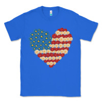 True Royal american heart flag Classic Tee - MaliasSmallBusiness