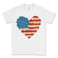 White american heart flag Classic Tee - MaliasSmallBusiness