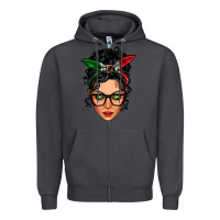 Smoke mexican latina girl messy bun Zipper Hoodie - LillyAllenDesigns
