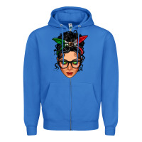 True Royal mexican latina girl messy bun Zipper Hoodie - LillyAllenDesigns