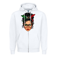 White mexican latina girl messy bun Zipper Hoodie - LillyAllenDesigns