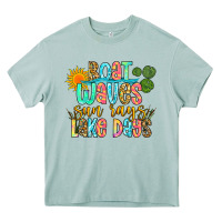 Arona boat waves sun rays lake days Heavy Core Tee - Zillion Design Studio