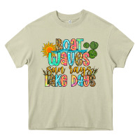 Mossy boat waves sun rays lake days Heavy Core Tee - Zillion Design Studio