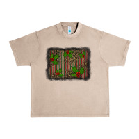 French Oak christmas plaid leopard mistletoe background Urban Heavy Tee - BarkalooDesign