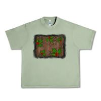 Oil Green christmas plaid leopard mistletoe background Urban Heavy Tee - BarkalooDesign