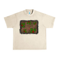 Sandshell christmas plaid leopard mistletoe background Urban Heavy Tee - BarkalooDesign