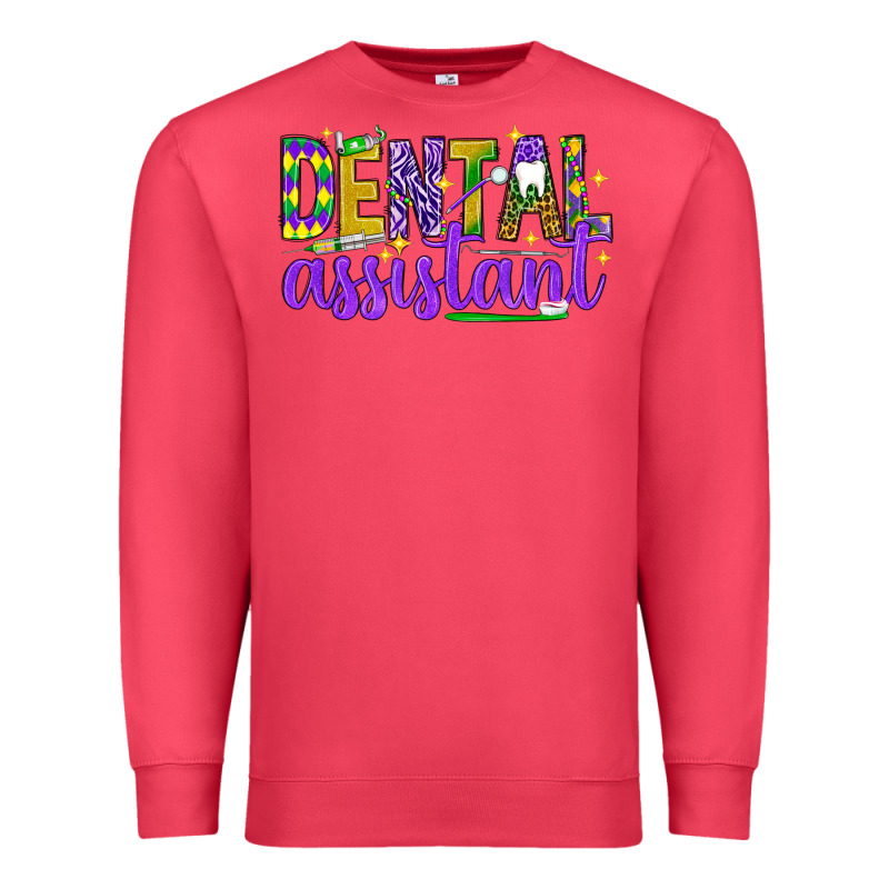 Mardi Gras Dental Assistant Premium Sweatshirt by NancyCooperArtShop | Teevron