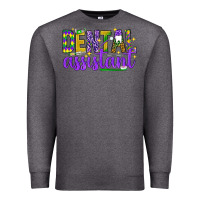 Charcoal Heather Mardi Gras Dental Assistant Premium Sweatshirt - NancyCooperArtShop