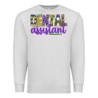 Dove Grey Mardi Gras Dental Assistant Premium Sweatshirt - NancyCooperArtShop
