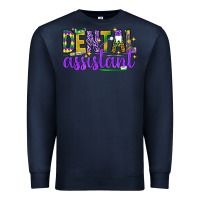 Navy Mardi Gras Dental Assistant Premium Sweatshirt - NancyCooperArtShop