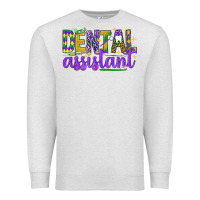 Oatmeal Heather Mardi Gras Dental Assistant Premium Sweatshirt - NancyCooperArtShop