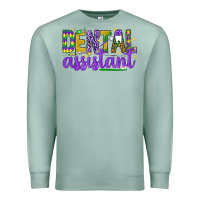Seafoam Mardi Gras Dental Assistant Premium Sweatshirt - NancyCooperArtShop