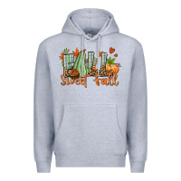 Heather Grey Fall sweet Fall Premium Hoodie - NancyCooperArtShop