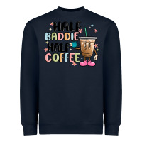 Navy half baddie half coffee Heavyweight Sweatshirt - MaliasSmallBusiness