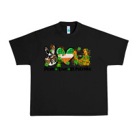 Black peace love st patricks Urban Heavy Tee - AdoDesignShop
