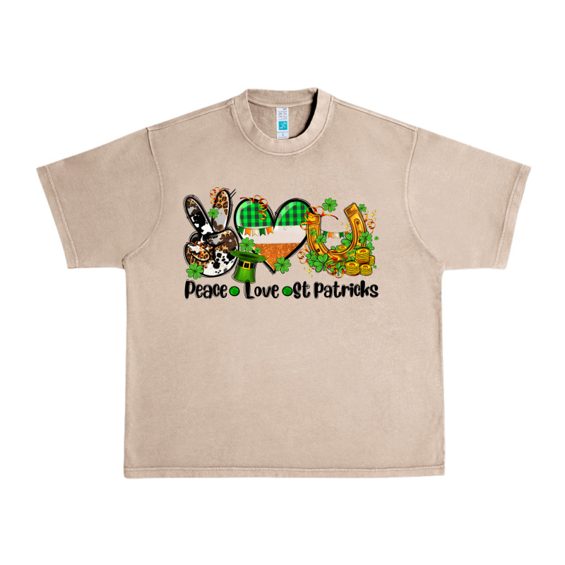 Peace Love St Patricks Urban Heavy Tee by AdoDesignShop | Teevron
