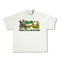 Pistachio peace love st patricks Urban Heavy Tee - AdoDesignShop