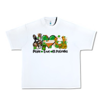 White peace love st patricks Urban Heavy Tee - AdoDesignShop