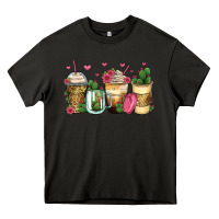 Asphalt cactus coffee cups Heavy Core Tee - Zillion Design Studio