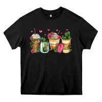 Black cactus coffee cups Heavy Core Tee - Zillion Design Studio